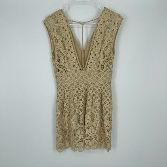 Free People One Million Lover Ivory Lace Mini Dress Women Size 2 - Picture 3 of 4